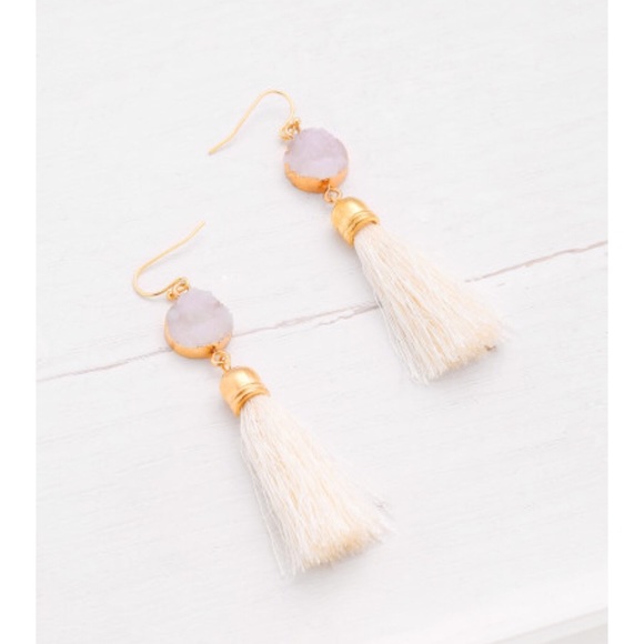 Jewelry - NWT Crystal Tassel Earrings